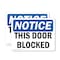 Signmission This Door Blocked, 10 in W x Rectangle, Plastic OS-2PACK-NS-P-710-L-18597 - alternate 1